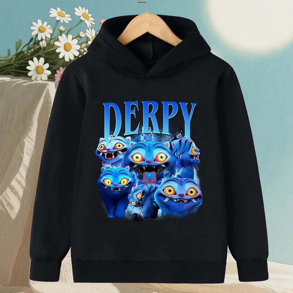KPop Demon Hunter Rumi Derpy Cartoon Girls Boy Hooded Sweatshirt Warm Children's Wave Fashion Casual Tops Casual Girls Clothing Trikidsworld