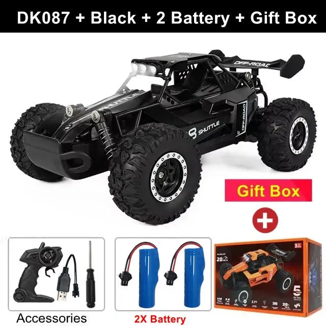 Remote Control Car RC Drift Racing 1:16 Vehicle Off Road Alloy 2.4G Radio High-Speed Trucks With LED Light Climbing Gift Kid Toy Trikidsworld