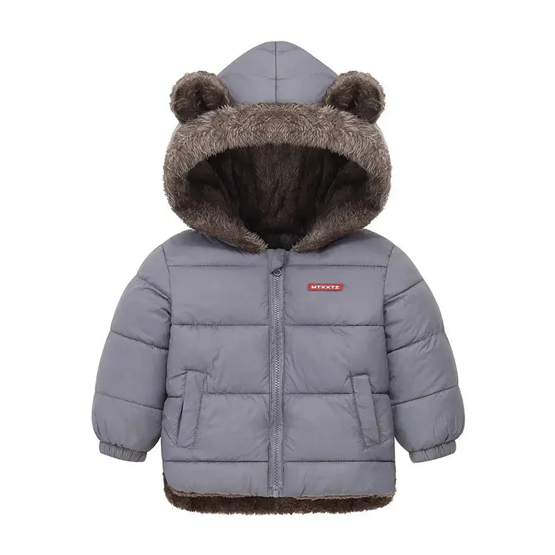 Kids Thick Warm Coats Winter Children's Fleece Hooded Jackets Autumn Cashmere Padded Snowsuit Boys Girls Cotton Outerwear 2-6Y Trikidsworld