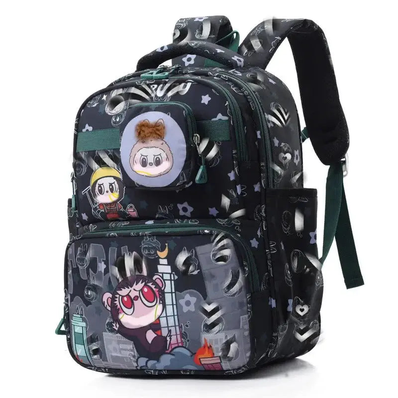 MINISO Cartoon Backpack for 12labu Boys and Girls Student Schoolbag Children Schoolbag Large Capacity Backpack Trikidsworld