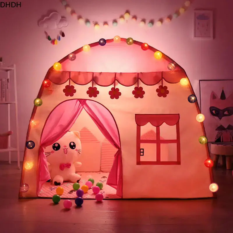 Children's Tent Indoor Outdoor Games Garden Tipi Princess Castle Folding Cubby Toys Tents Enfant Room House Teepee Playhouse Trikidsworld