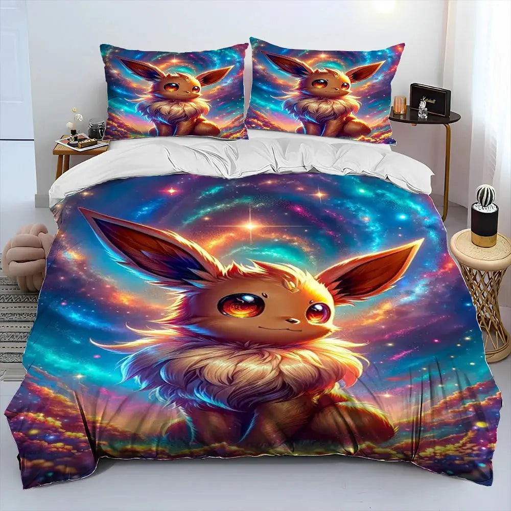 Pikachu Pokémon 3D Bedding Set – Duvet Cover & Pillowcase for Kids Trikidsworld