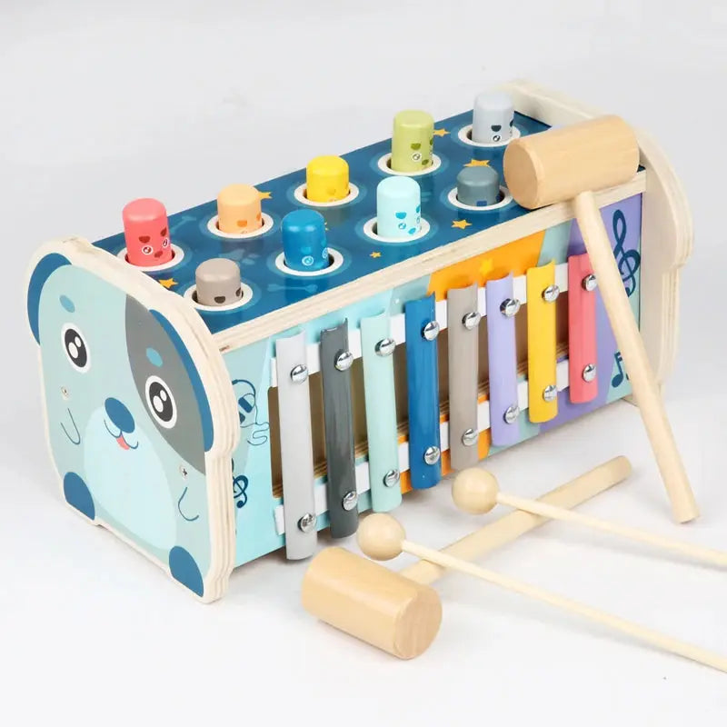 Montessori Wooden Toy | Hammering, Xylophone & Number Maze Trikidsworld