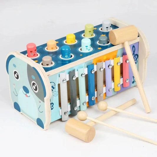 Montessori Wooden Toy | Hammering, Xylophone & Number Maze Trikidsworld