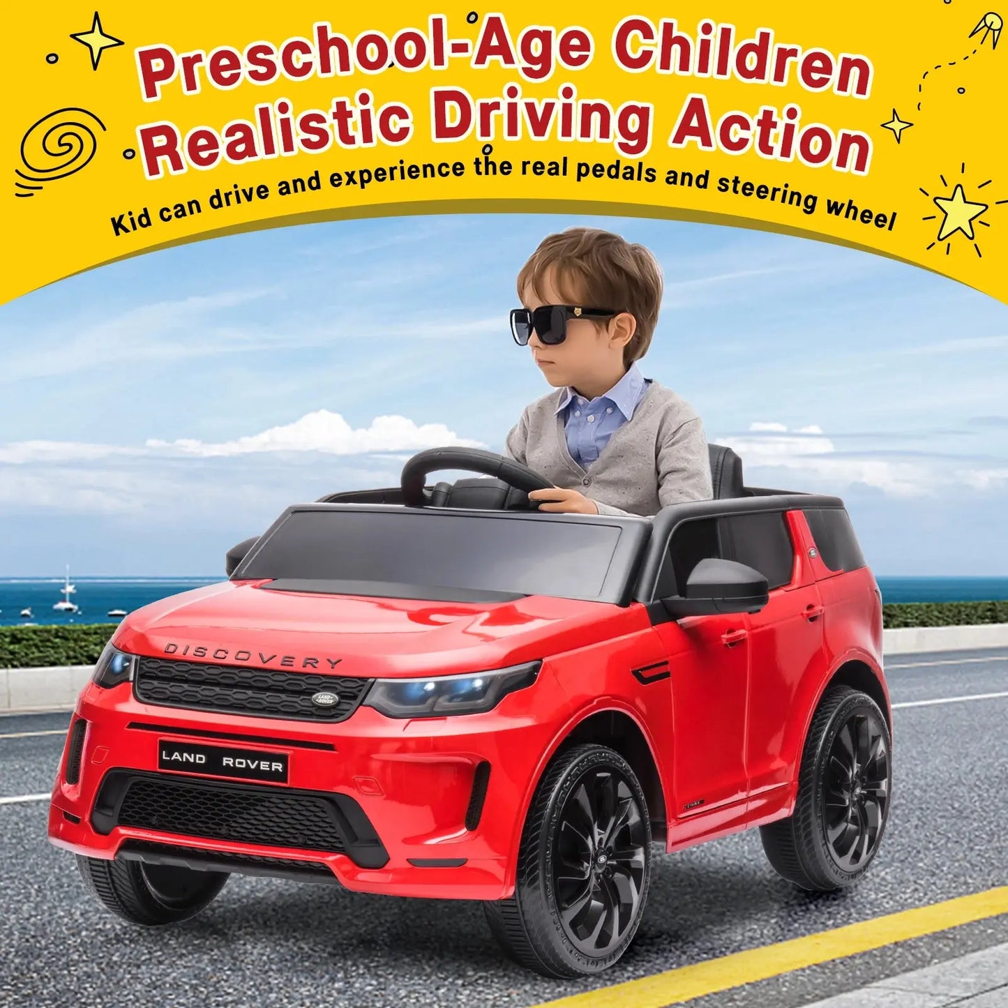 Ride on Car for Kids 12V Power Battery Electric Vehicles License Ride On Truck w/Parent Remote Control, MP3 Player, Rocking Trikidsworld