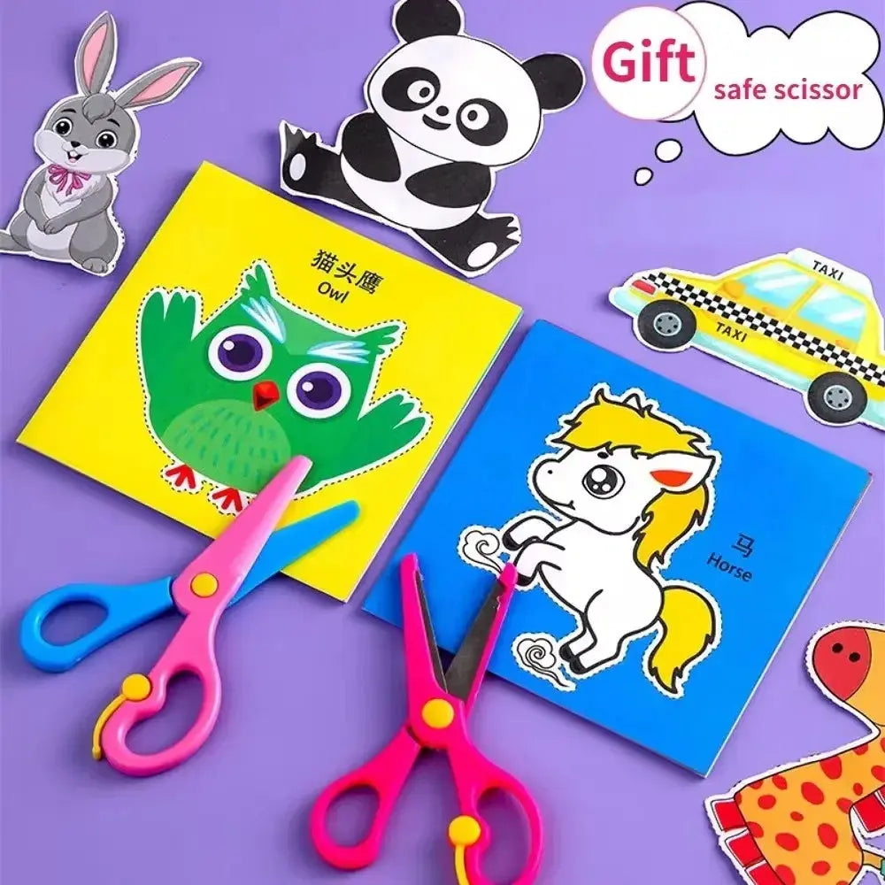Handmade Paper Cut Kit 48Pcs – DIY Cartoon Craft Toys for Kids Trikidsworld