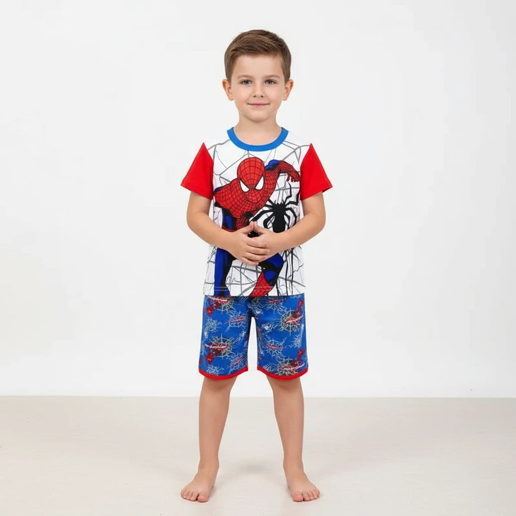 New children Boys Nighty classical Cartoon Girl Nightgown Costume Boys Cute Set Baby Toddler Short Sleeve Pajamas Sets Home Wear Trikidsworld