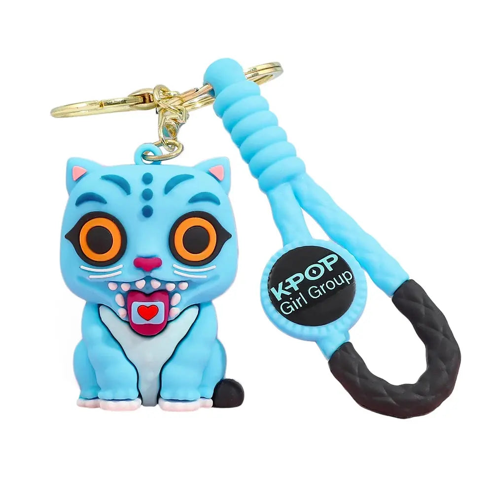 3D Printed Anime Movie Kpop Demon Hunters Girls Derpy Keychains Doll Cute Tiger Action Model Toy Collection Gifts Trikidsworld