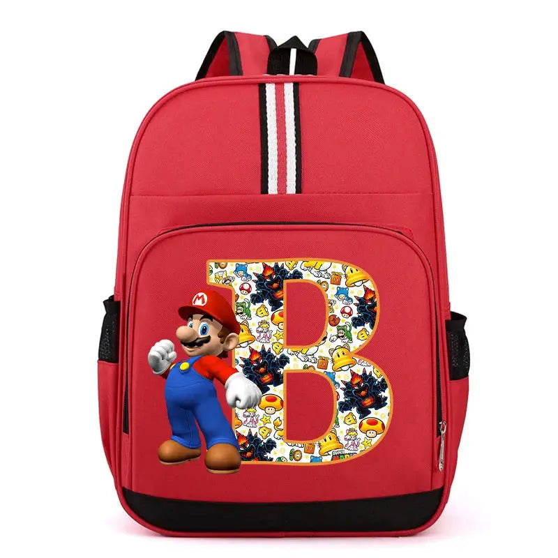 Super Mario Kids Backpack – Cartoon A-Z Schoolbag for Boys Trikidsworld