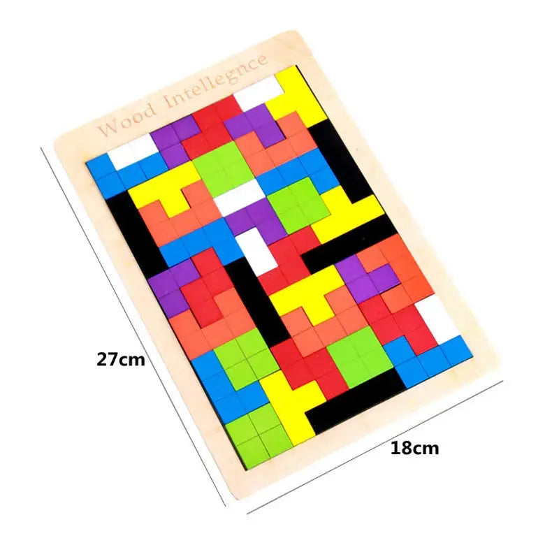 3D Wooden Russia Puzzle Baby Early Education Color Shape Game Children Thinking Logic Square Toy Puzzle For Kids Christmas Gifts Trikidsworld