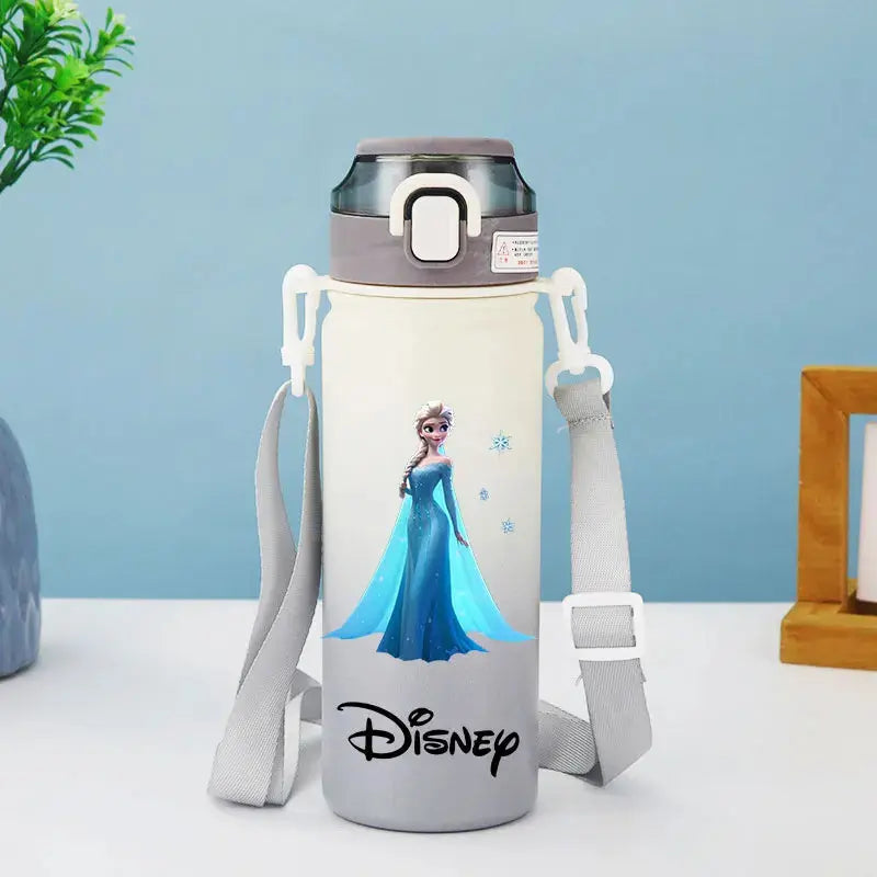 Disney Princess Thermos Bottle – Elsa, Straw & Strap Trikidsworld