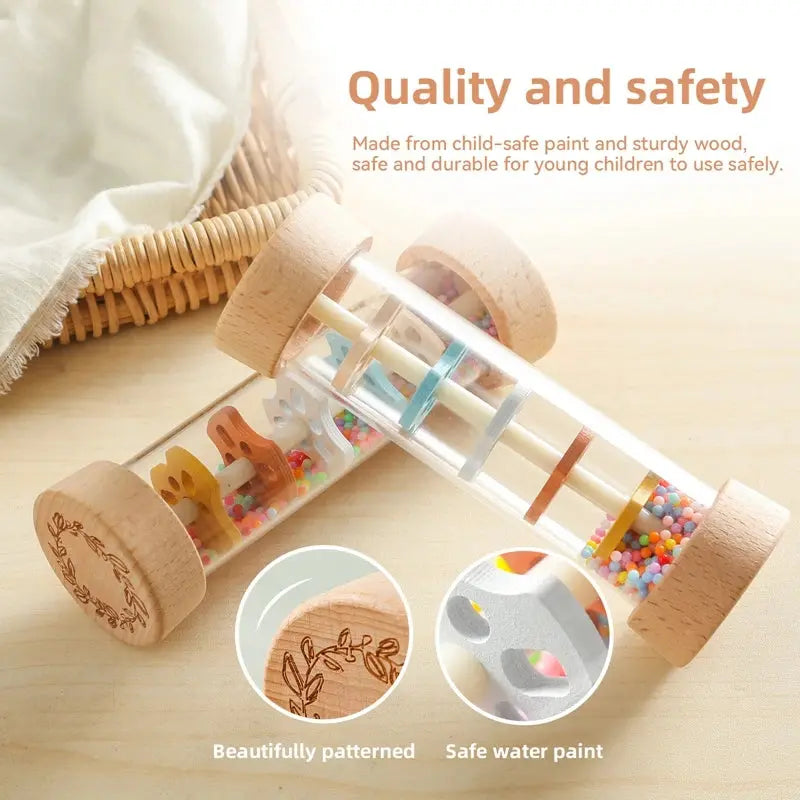 Colorful Musical Rain Stick Hourglass Rattle Trikidsworld