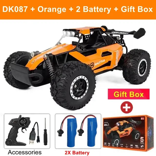 Remote Control Car RC Drift Racing 1:16 Vehicle Off Road Alloy 2.4G Radio High-Speed Trucks With LED Light Climbing Gift Kid Toy Trikidsworld