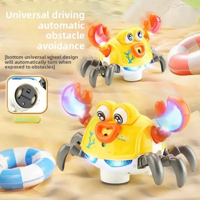 Electric Crawling Toy Crab Eye Blinking Cartoon Animal Simulation with Colorful Music Lights Cross-Border New Arrival Plush Toys Trikidsworld