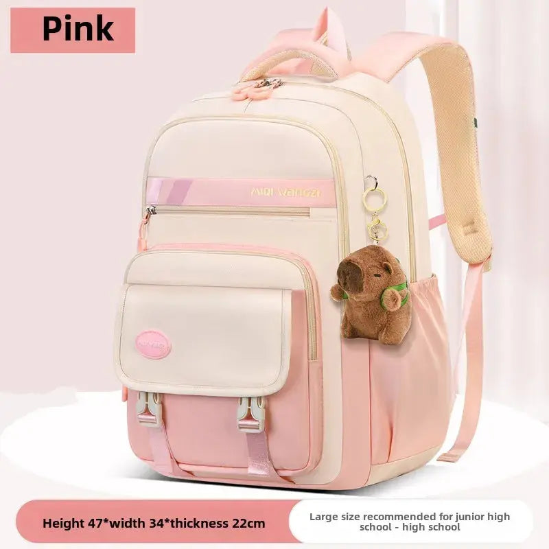 Kids School Backpack With Cartoon Pendant For Kids Teenager Kawaii Schoolbag Girls Children Orthopedics Waterproof Backpacks Trikidsworld