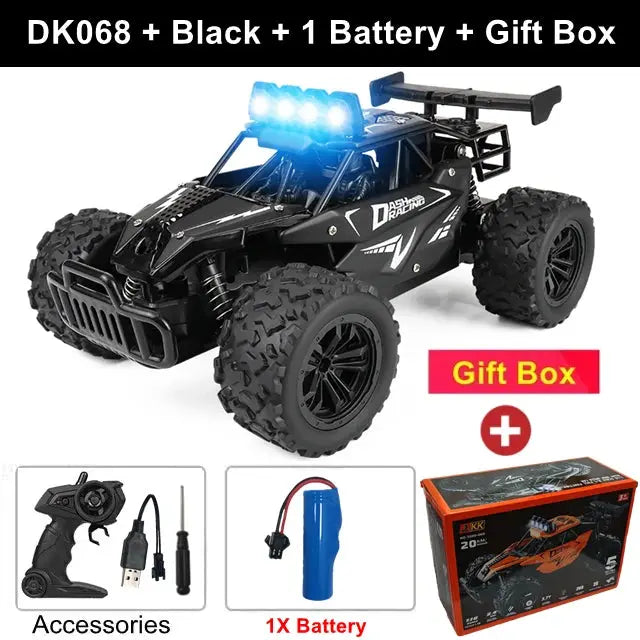 Remote Control Car RC Drift Racing 1:16 Vehicle Off Road Alloy 2.4G Radio High-Speed Trucks With LED Light Climbing Gift Kid Toy Trikidsworld
