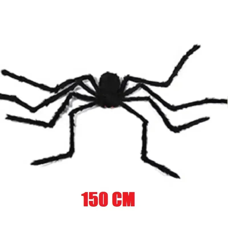 Halloween Big Plush Spider Horror Halloween Decoration Party Prop Outdoor Giant Spider Decor 30-200cm Chamber Prank Black Spider Trikidsworld