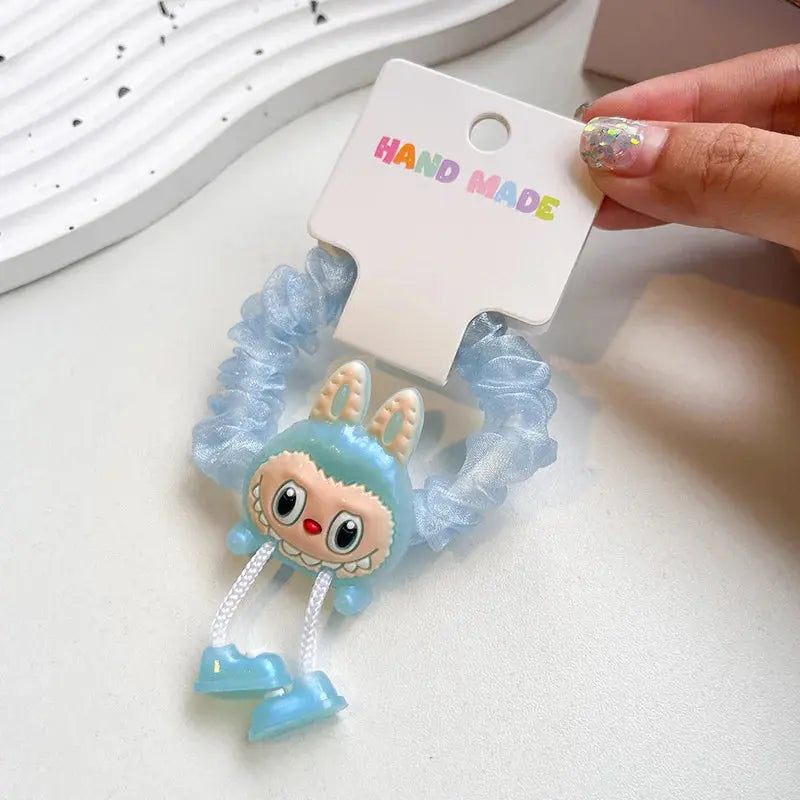 3PCS New Animation Rabub Hair Rope Kawaii High Elastic Hair Band Sweet Girl Headgear Children's Gift Trikidsworld