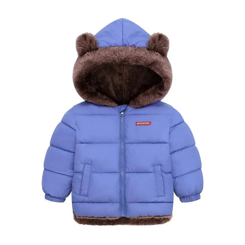 Kids Thick Warm Coats Winter Children's Fleece Hooded Jackets Autumn Cashmere Padded Snowsuit Boys Girls Cotton Outerwear 2-6Y Trikidsworld