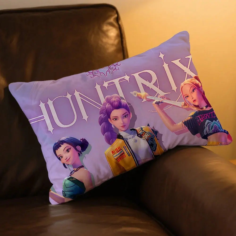 cushion cover Rectangle Pillow Case Demon KPop Printing Bedside Sofa Hunters Room Home Decoration Pillowcase Trikidsworld