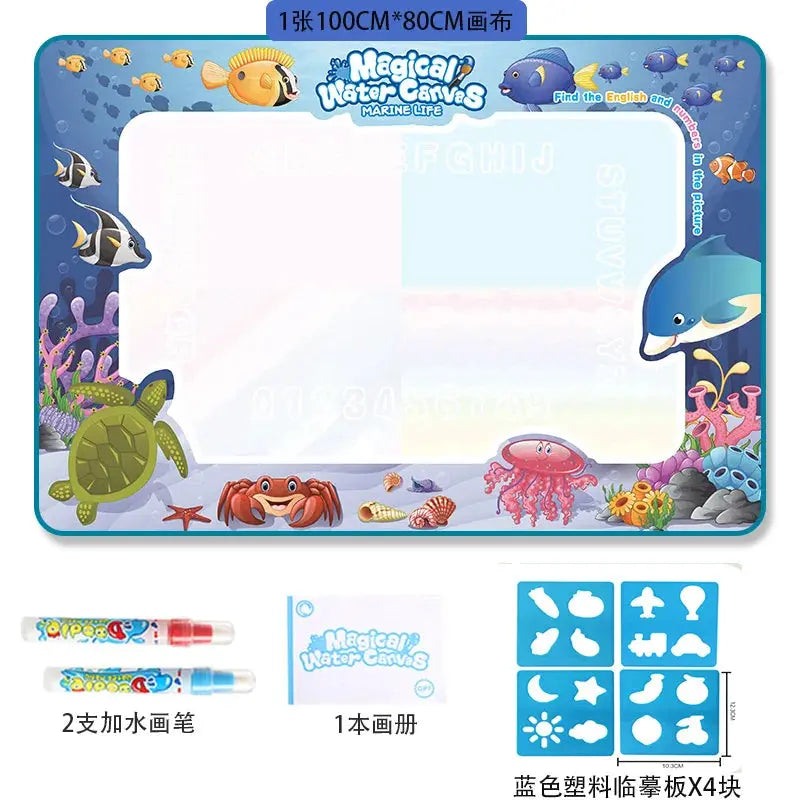 Oversized Magical Water Canvas pens Montessori Toys Learning Blanket Writing Children Drawing Repeated Graffiti Painting kid toy Trikidsworld