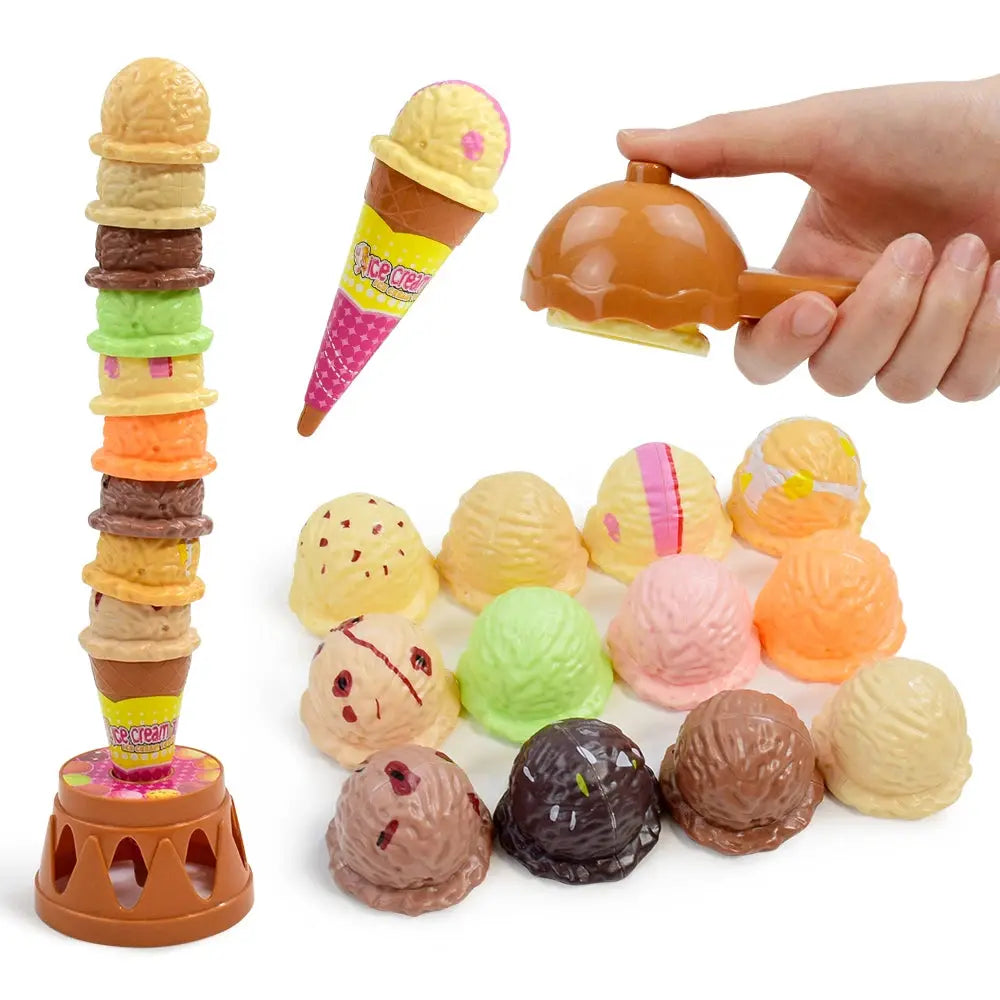 Children Simulation Food Kitchen Toy Ice Cream Stack Up Play Kids Pretend Play Toys Educational Toys For Baby Gifts Trikidsworld