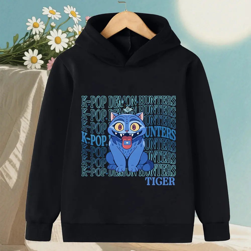 KPop Demon Hunter Rumi Derpy Cartoon Girls Boy Hooded Sweatshirt Warm Children's Wave Fashion Casual Tops Casual Girls Clothing Trikidsworld