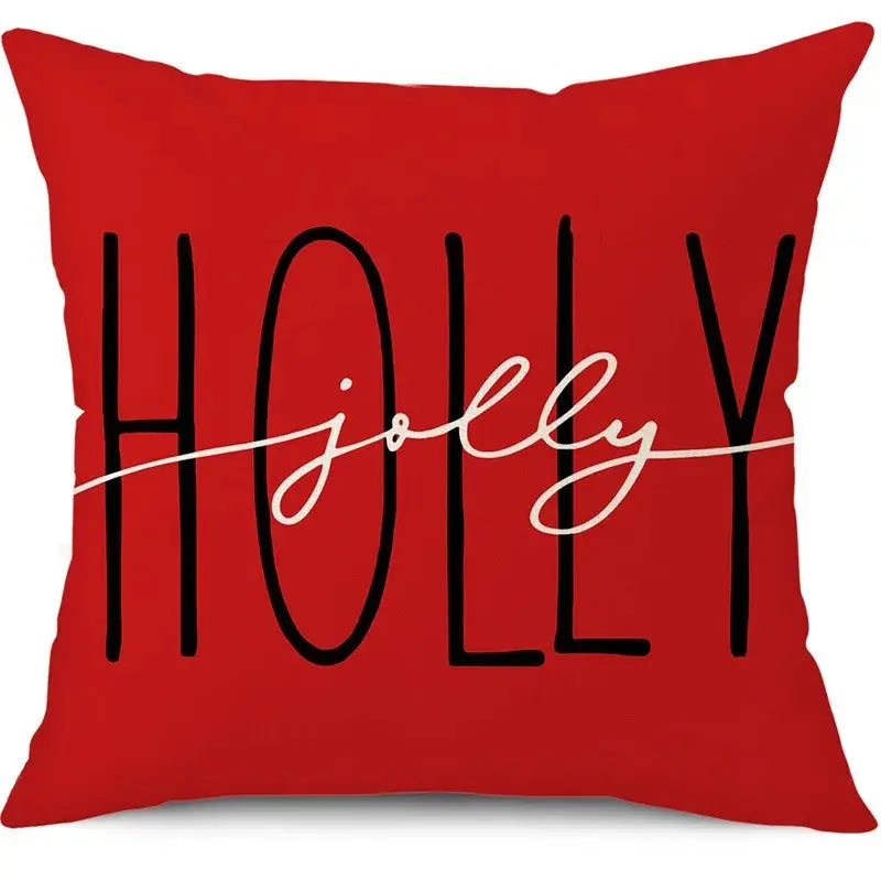 45cm Merry Christmas Cushion Cover Pillowcase 2024 Christmas Decorations for Home Ornament Happy New Year Christmas Decor 2025 Trikidsworld