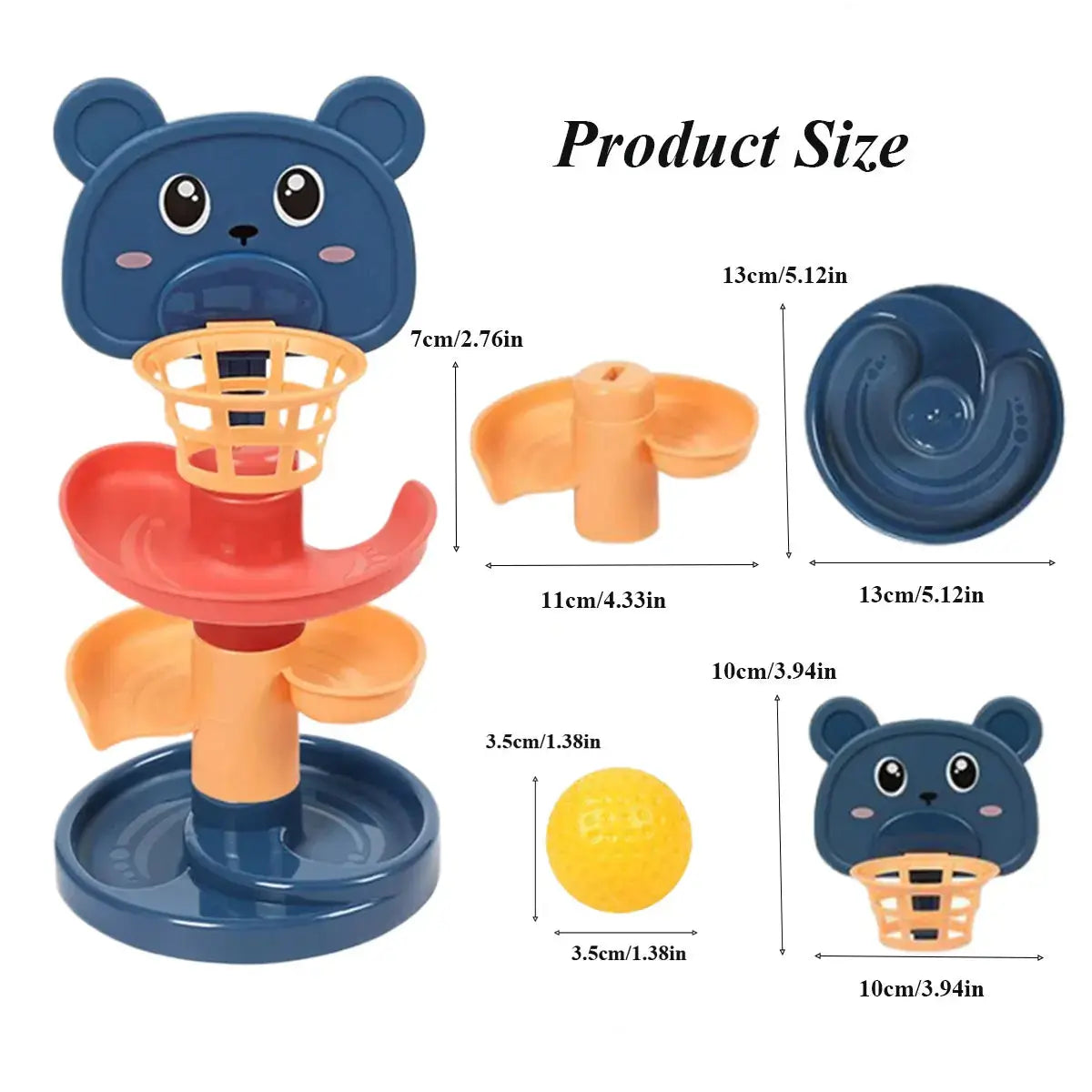 Different Layers Baby Track Rolling Ball Toy Early Educational Puzzle Toy for Children Montessori Sliding Track Tower Kids Gift Trikidsworld