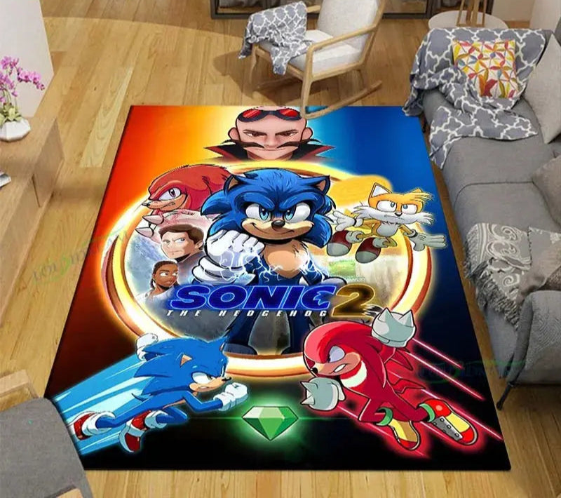 Anime Characters S-Sonics Carpet for Living Room Home Sofa Decoration,Children Game Large Decor Floor Mat Yoga Mat Large Carpet Trikidsworld