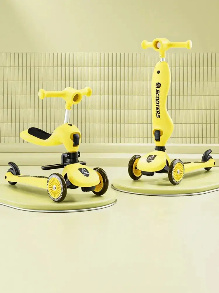 Wheel -3 Foldable Kids' Scooter – Musical, Portable, Multimode Ride Trikidsworld