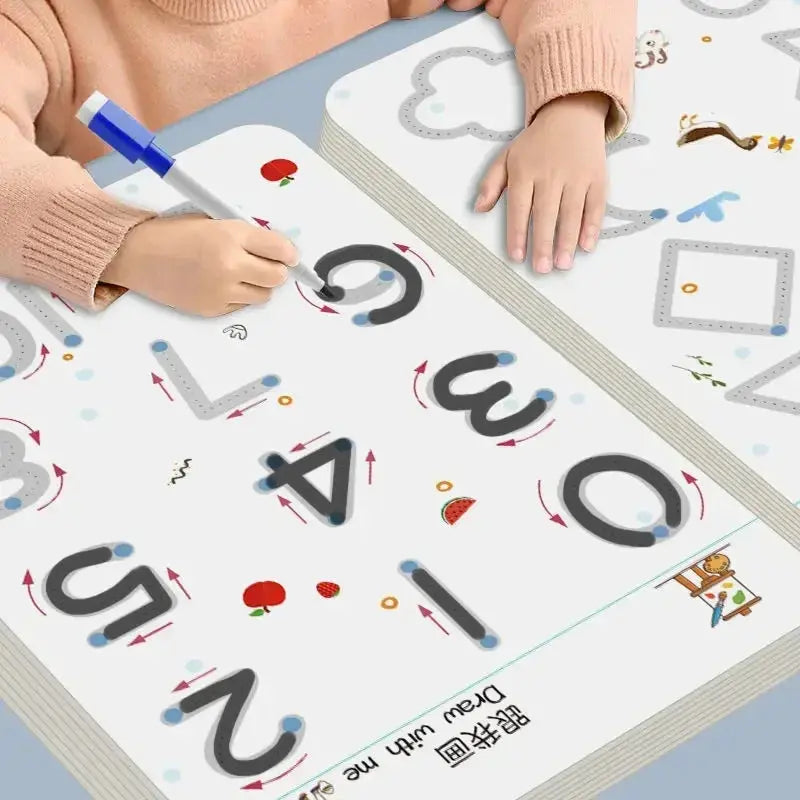 Magical Tracing Workbook Educational Montessori Books for Children Pen Control Training Reusable Calligraphy Copybook for Kids Trikidsworld