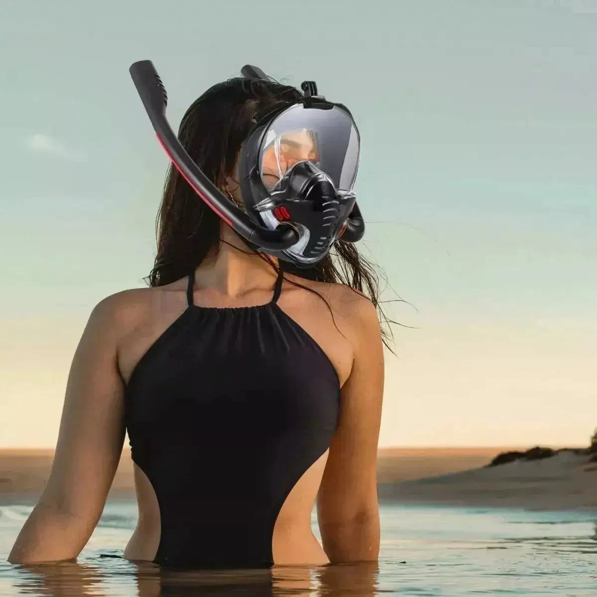 Snorkeling Mask Double Tube Silicone Full Dry Diving Mask Adult Swimming Mask Diving Goggles Self Contained Underwater Breathing Trikidsworld