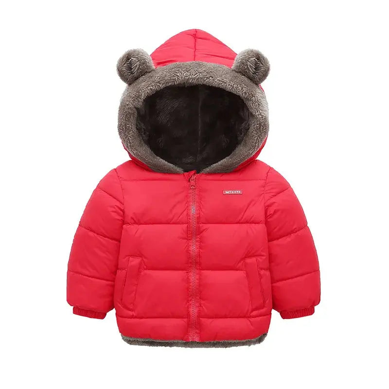 Kids Thick Warm Coats Winter Children's Fleece Hooded Jackets Autumn Cashmere Padded Snowsuit Boys Girls Cotton Outerwear 2-6Y Trikidsworld