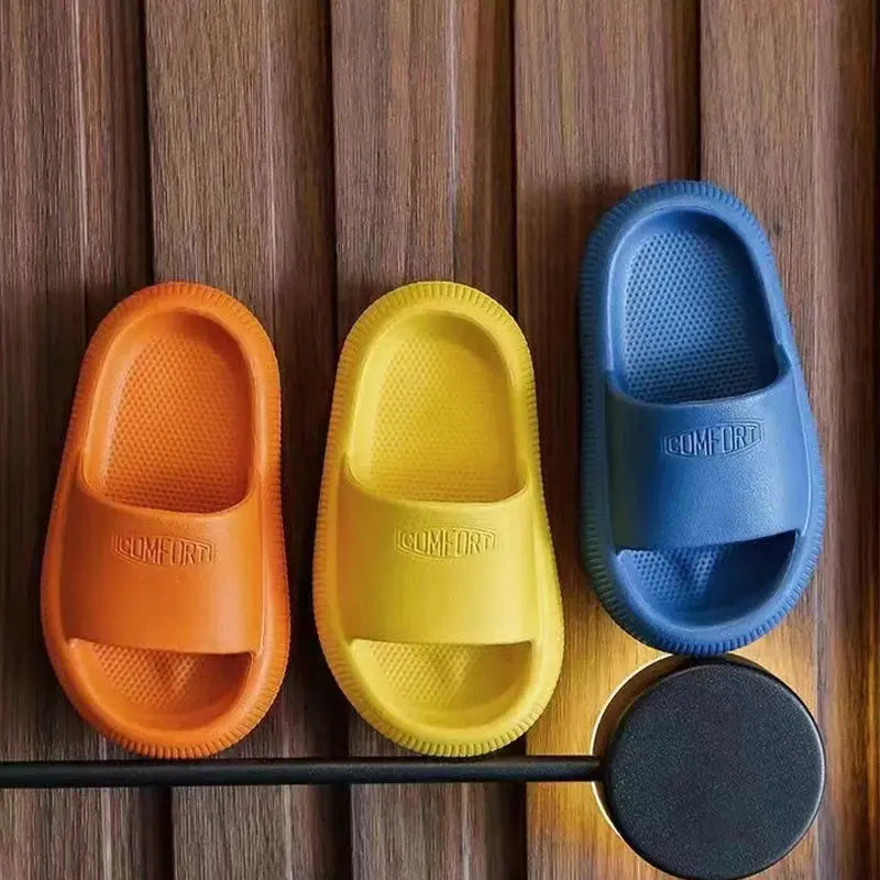 Children Bathroom Slippers Summer Solid Color Anti Slip Soft Sole Kid Slippers 4-10 Years Old Boys and Girls Cute Home Slippers Trikidsworld