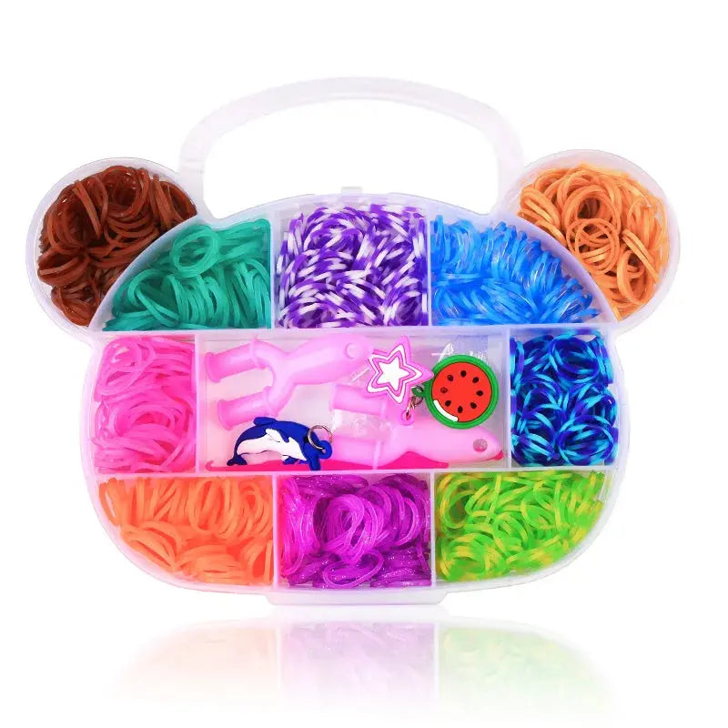 Creative Colorful Loom Bands Set Rainbow Bracelet Making Kit DIY Rubber Band Woven Bracelets Craft Toys For Girls Birthday Gifts Trikidsworld