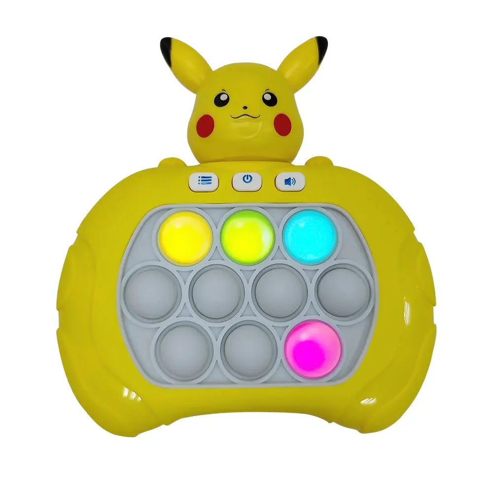 2024 New Pikachu Quick Push Game Pop Up Fidget Bubble Electronic Pop it Pro Game Light AntiStress Toys For Adult Kids Gift 2024 Trikidsworld