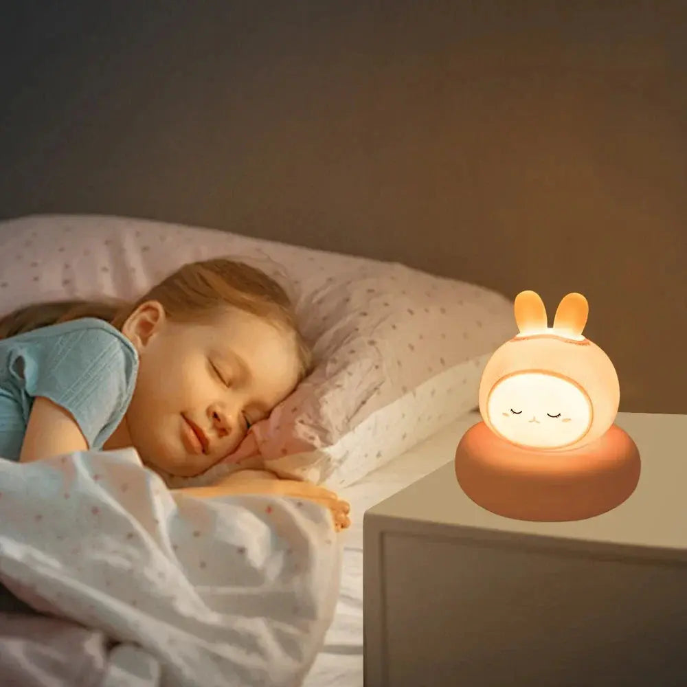 Cute Animal Night Light Novelty 3 Level Dimmable Nursery Nightlight USB Rechargeable Table Lamp for Breastfeeding Toddler Baby Trikidsworld