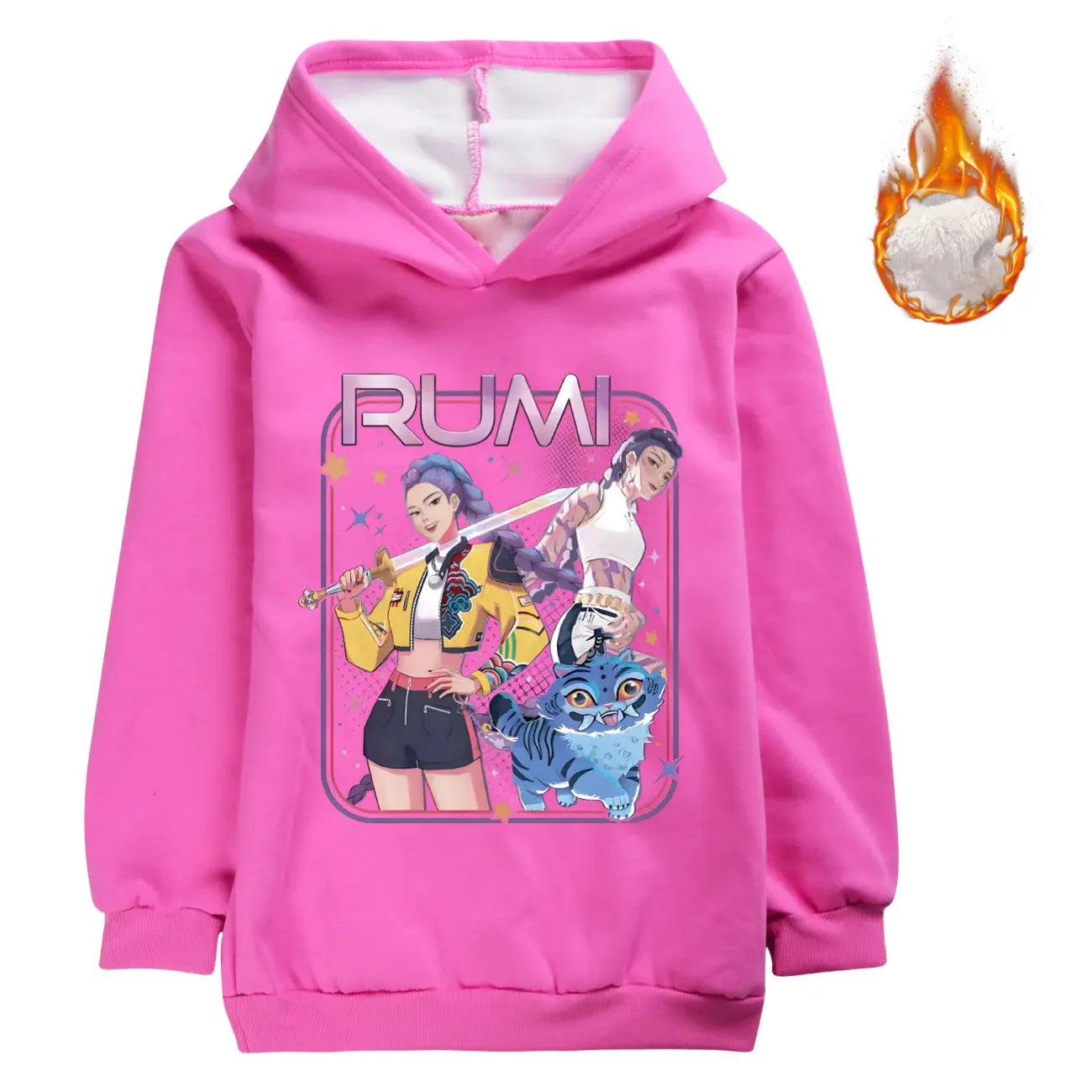 KPop Demon Hunters Rumi Teen Boys Girls Zipper Hoodie Jacket Pullover Sweatshirt Children's Hoody Coat Winter Christmas Gift Trikidsworld