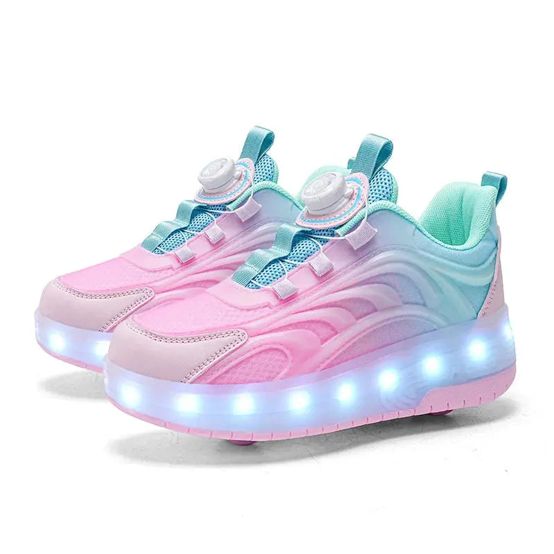 LED Light Roller Skate Shoes for Kids – 2 Wheels, USB Rechargeable Trikidsworld