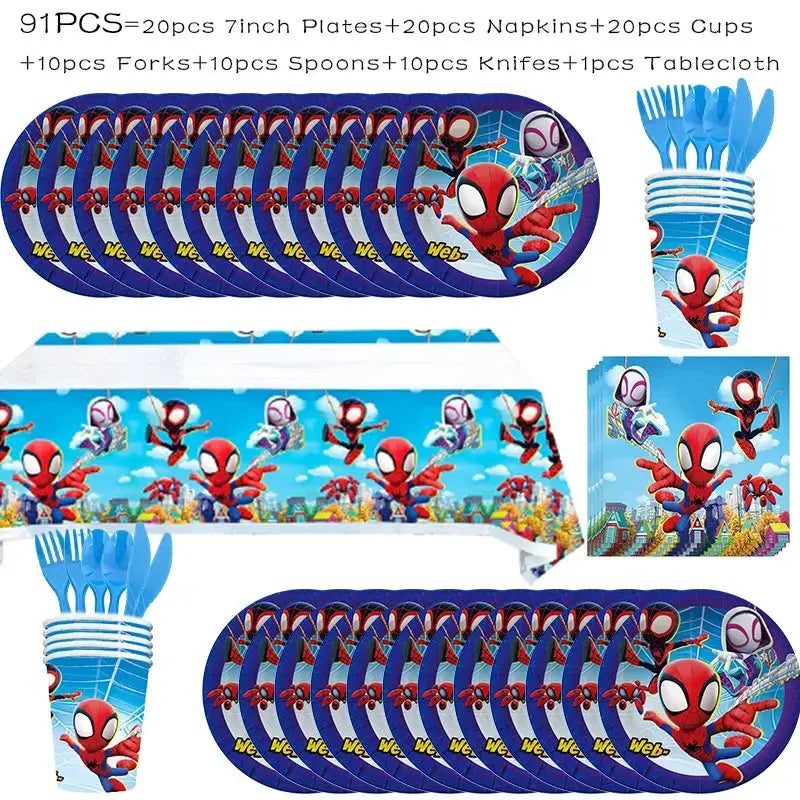 Birthday Party Decoration Spiderman Theme Balloon Trikidsworld