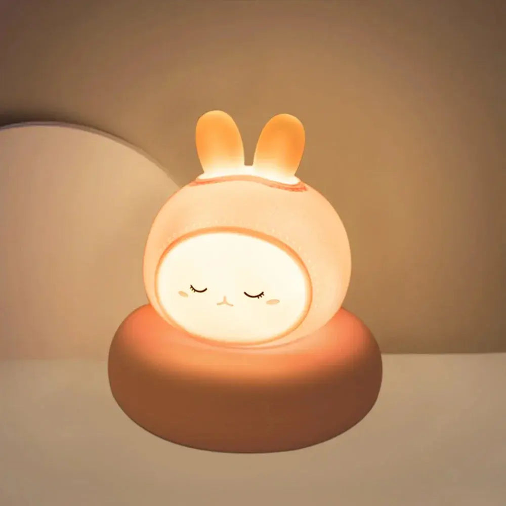 Cute Animal Night Light Novelty 3 Level Dimmable Nursery Nightlight USB Rechargeable Table Lamp for Breastfeeding Toddler Baby Trikidsworld