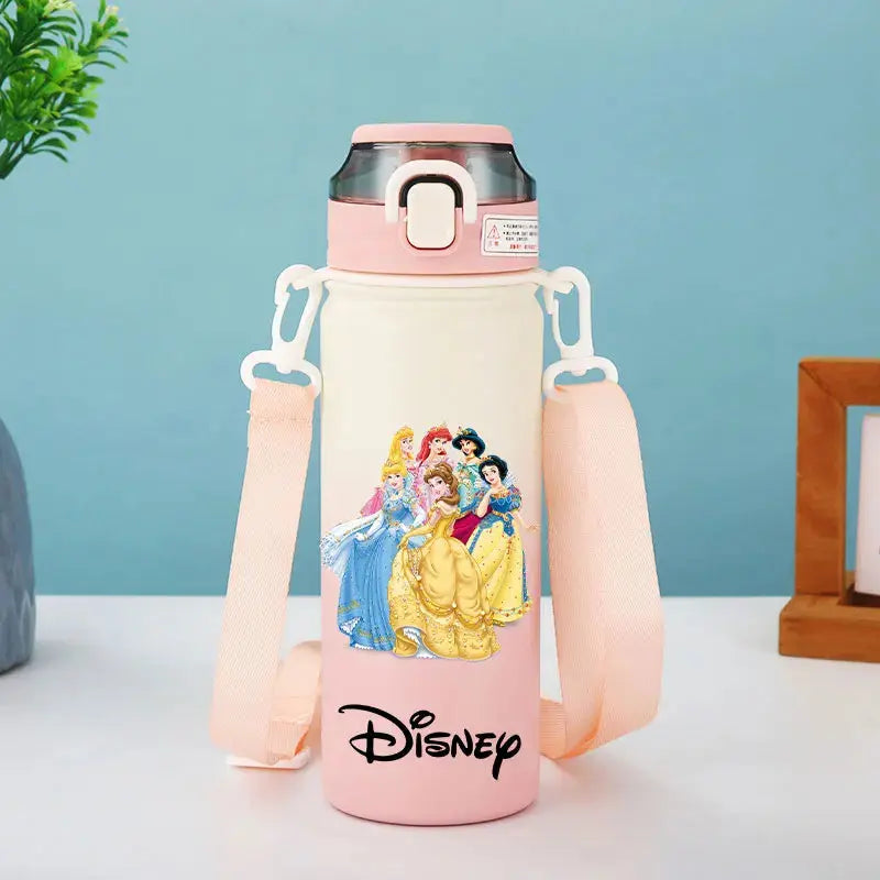 Disney Princess Thermos Bottle – Elsa, Straw & Strap Trikidsworld
