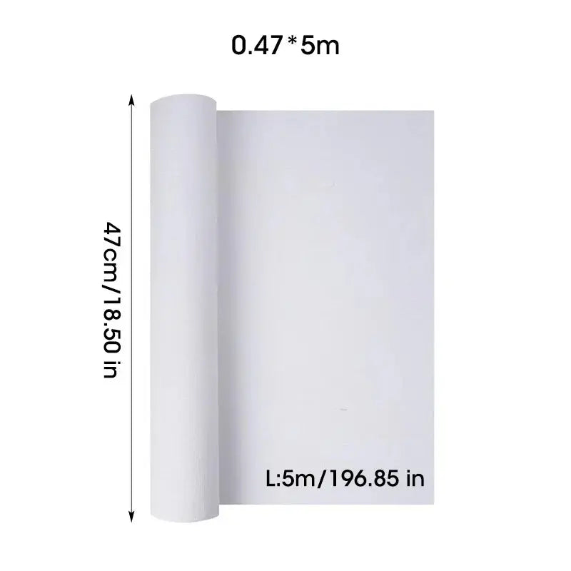 5M/Roll Cotton Canvas Roll,White Blank Specialized Suitable for Oil Painting,Acrylic Pigments,27,37,47,,57,67,77,87cm Wide,HB-02 Trikidsworld