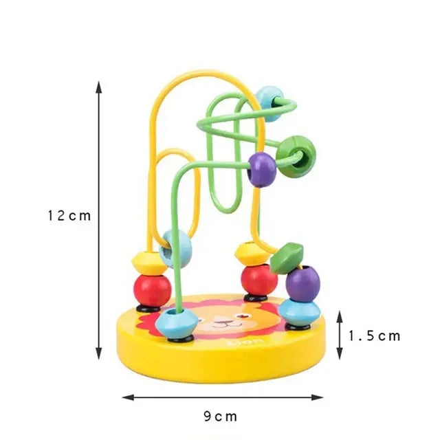Montessori Wooden Bead Maze & Abacus Toy for Toddlers 1–3 Years Trikidsworld