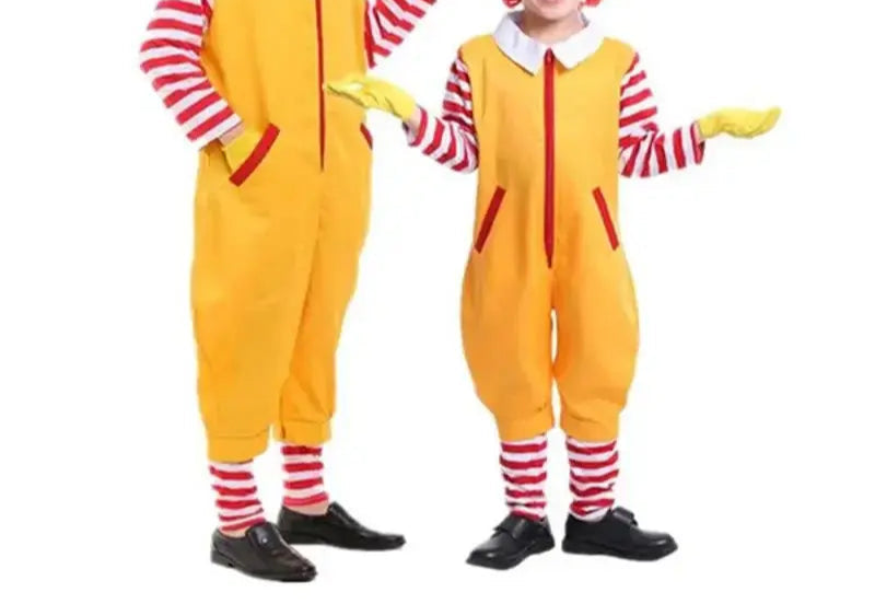 Cosplay Costumes Party Stage Performance Clothing for Kids Halloween Parent-Child Yellow Clown Costume Trikidsworld