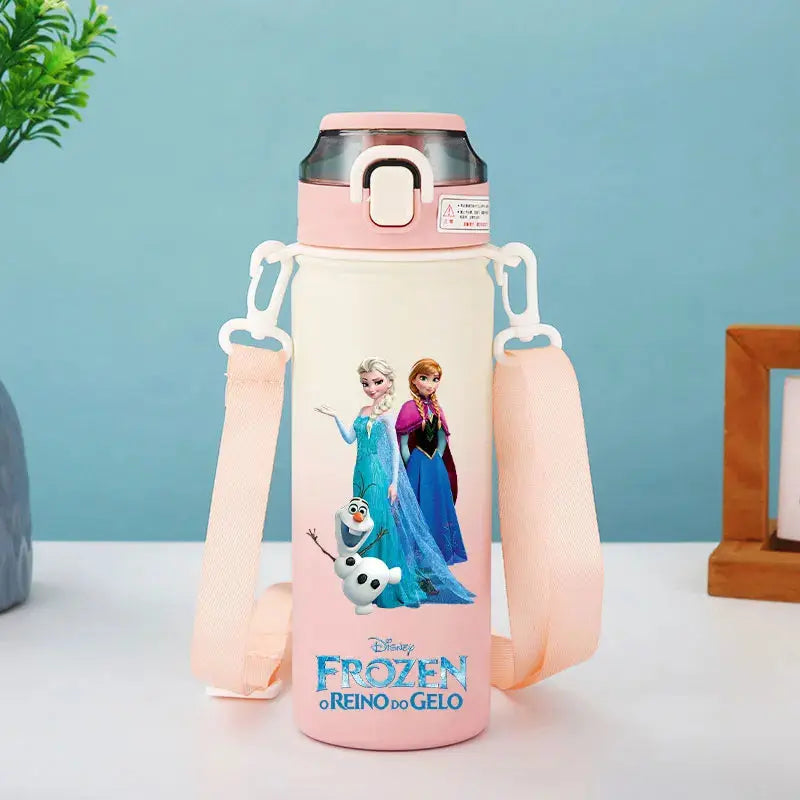 Disney Princess Thermos Bottle – Elsa, Straw & Strap Trikidsworld