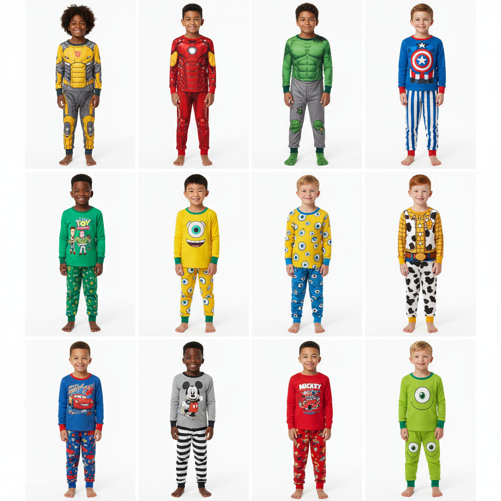 Spring Autumn Children's Mickey Clothing Sets Boys Sleepwear Clothes Kids Iron Man Pajamas Set Baby Girls Cotton Cartoon Pijamas Trikidsworld