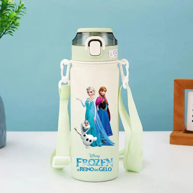 Disney Princess Thermos Bottle – Elsa, Straw & Strap Trikidsworld
