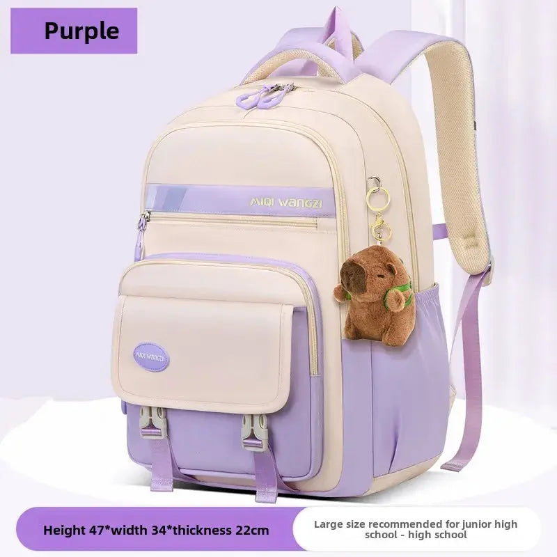 Kids School Backpack With Cartoon Pendant For Kids Teenager Kawaii Schoolbag Girls Children Orthopedics Waterproof Backpacks Trikidsworld
